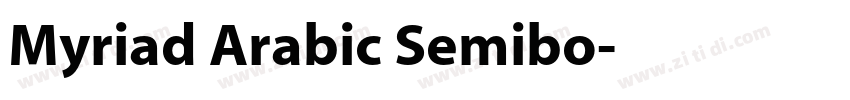Myriad Arabic Semibo字体转换